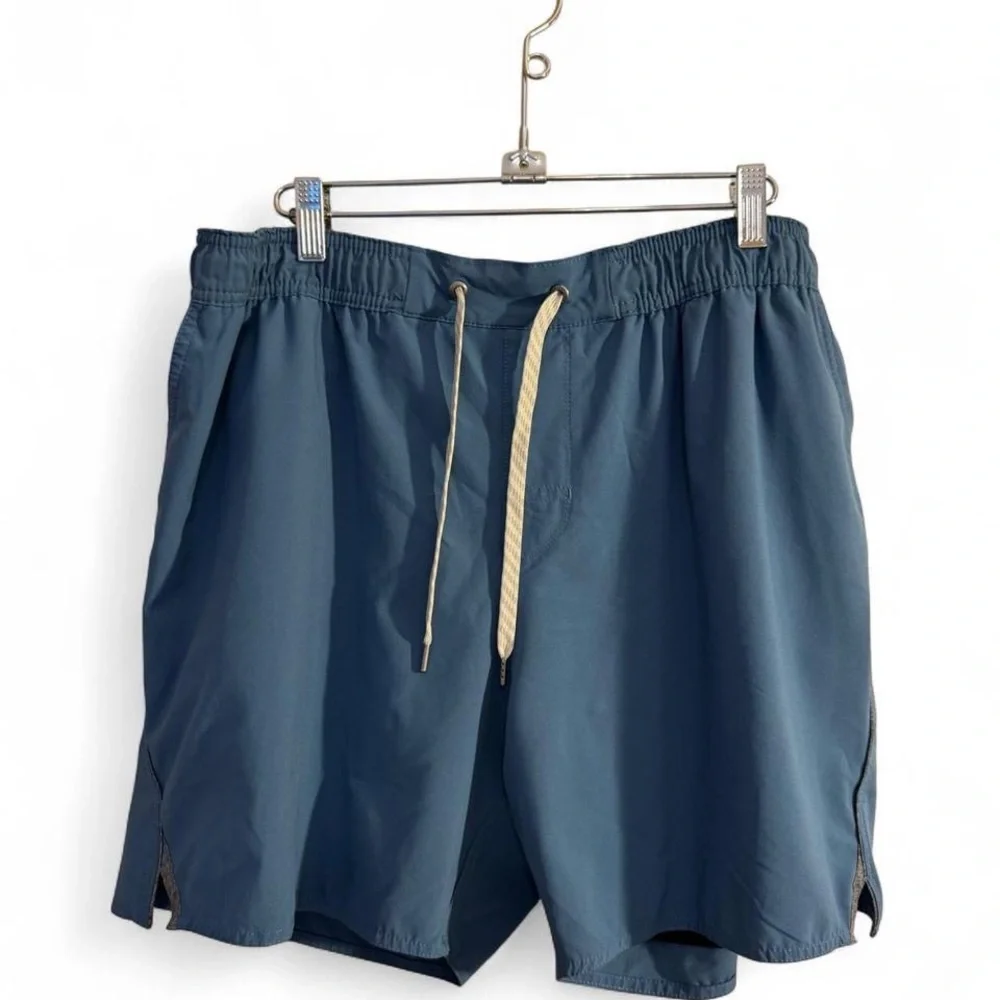 Vuori Trail Short 2.0 6” Inseam Blue / Heather Grey Mesh Trim XXL